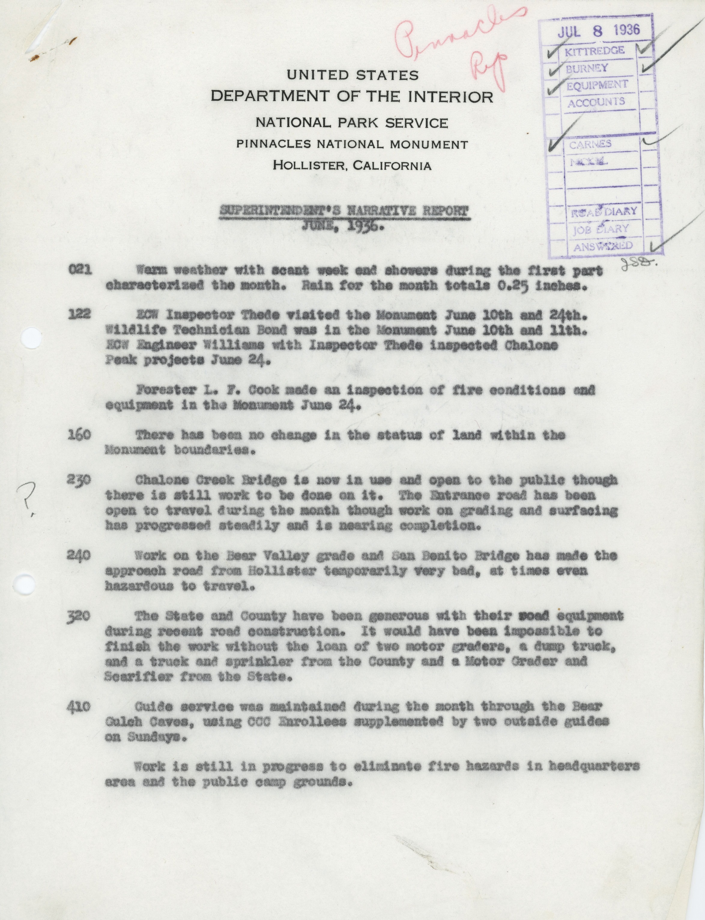 Superintendent's Narrative Report