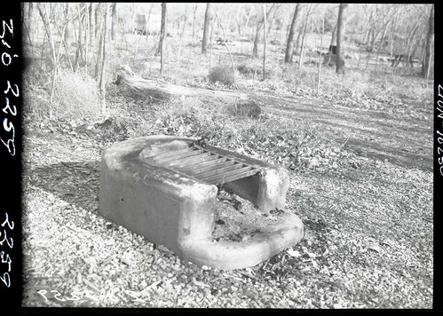 New type campground fireplace with detachable grill.