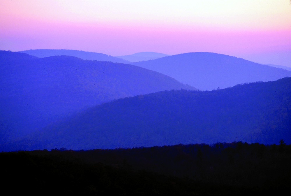 Shenandoah sunsets - like this one seen from Moormans River Overlook - are often absolutely breathtaking.