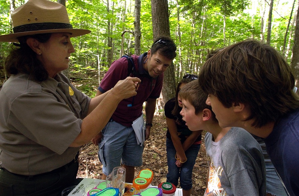 Staffing the aquatic insect station at Family Fun Day in July