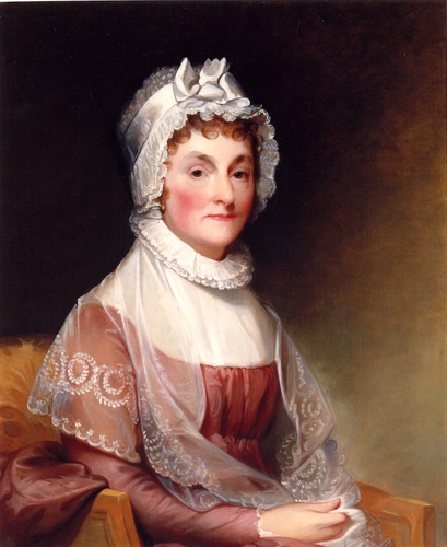 Portrait of Abigail Adams by Jane Stuart after Gilbert Stuart , C. 1800. On exhibit in the Long Room of the Old House.