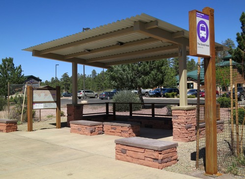 Tusayan Park and Ride/ Shuttle Route - Grand Hotel Bus Stop Shelter01