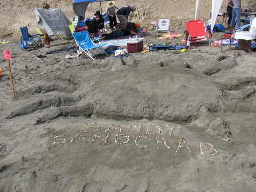 2009 Sand Sculpture Contest: Adult/Family Group Entry #14: Sandy Sand Crab, by the Ott Family
