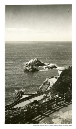 “Seal Rocks from Sutro Park,” c. 1930s.