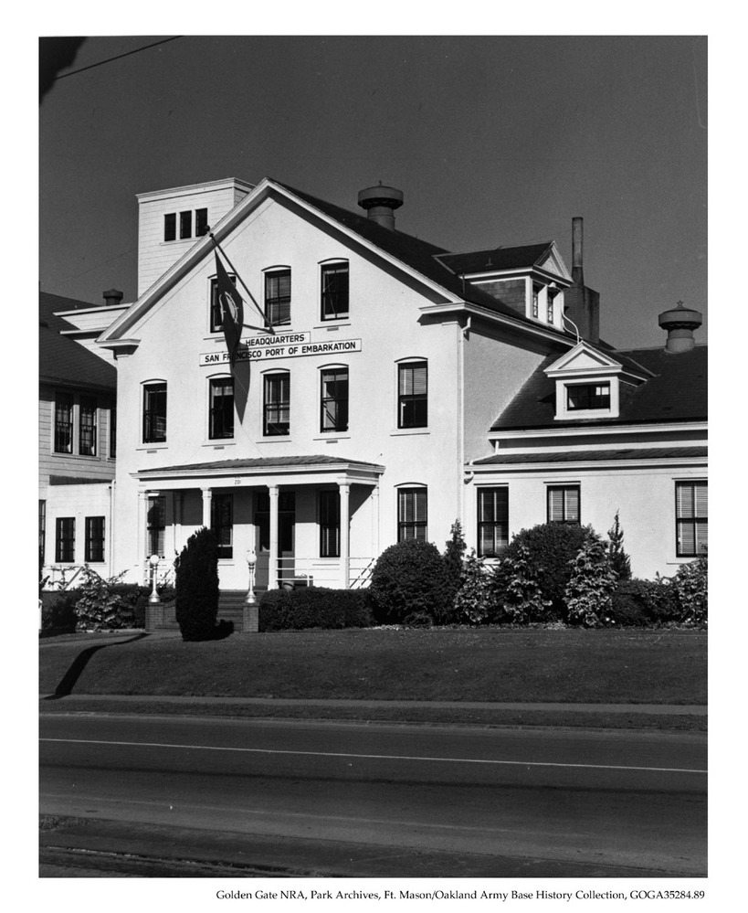 The Headquarters Building of the San Francisco Port of Embarkation, Fort Mason, CA, 12 February, 1948.
