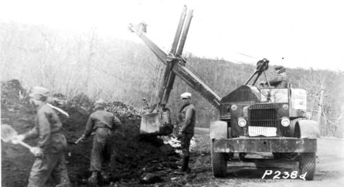 Bank Sloping on Drive East of Pinnacles