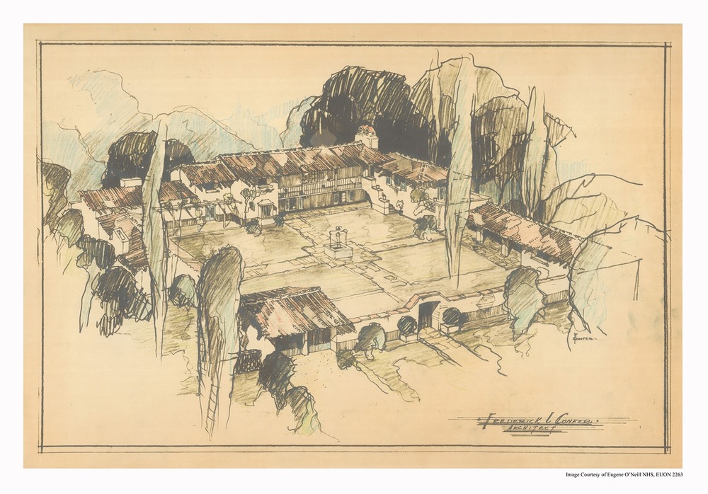 Tao House, ink & pencil drawing [EUON 2263]