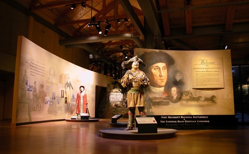 The entrance lobby of the Fort Necessity/National Road Interpretive and Education Center. The center opened in October 2005.