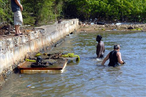Historic Railings and Bollards at Creque Marine Slipway, 2008