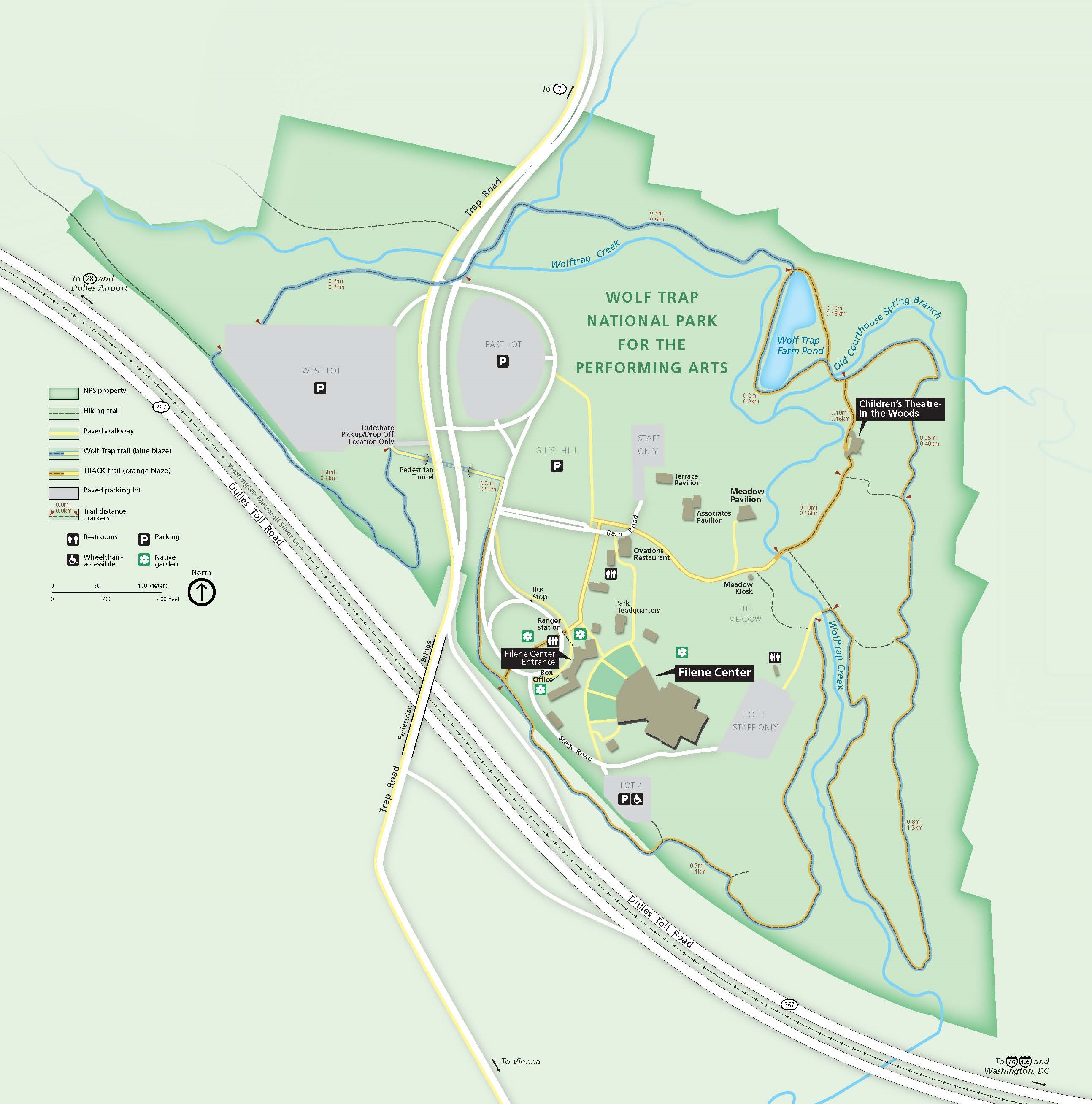 Wolf Trap National Park for the Performing Arts Park Map