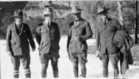 Yosemite Park, NPS Groups, Superintendents conference. L to R: Boles, Hawaii, Albright, Yellowstone, Neesbaum, Mesa Verde, Lewis, Yosemite.. SEKI Historic Image
