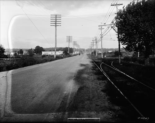 C4342-C4349--Syracuse, NY--Along West Feyette Street near Magnolia Street--Broken down coal trestle