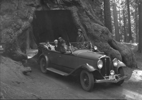 L to R: Mrs. Nellie Taylor ROss, Dir. of U. S. Mints; Mrs. Fay (old friend of Mrs. Ross); Mr. Gerald Haggerty; Mr. P. J. Haggerty, Directory of S. F. Mint; and Col. C. G. Thomson, Supt. of Yosemite.