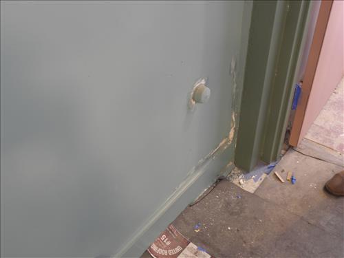 Water damage to Ebenezer Church at Martin Luther King, Jr. National Historical Park in October 2009