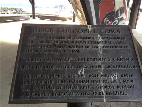 1967 Commemorative Canoe Carved for Sitka Chamber of Commerce