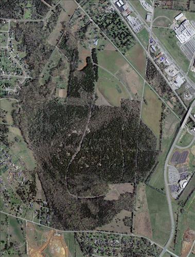 Photos taken in the aftermath of April 10, 2009, tornado at Stones River National Battlefield