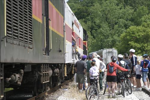 Cuyahoga Valley Scenic Railroad, Loading and Unloading Bikes From Train