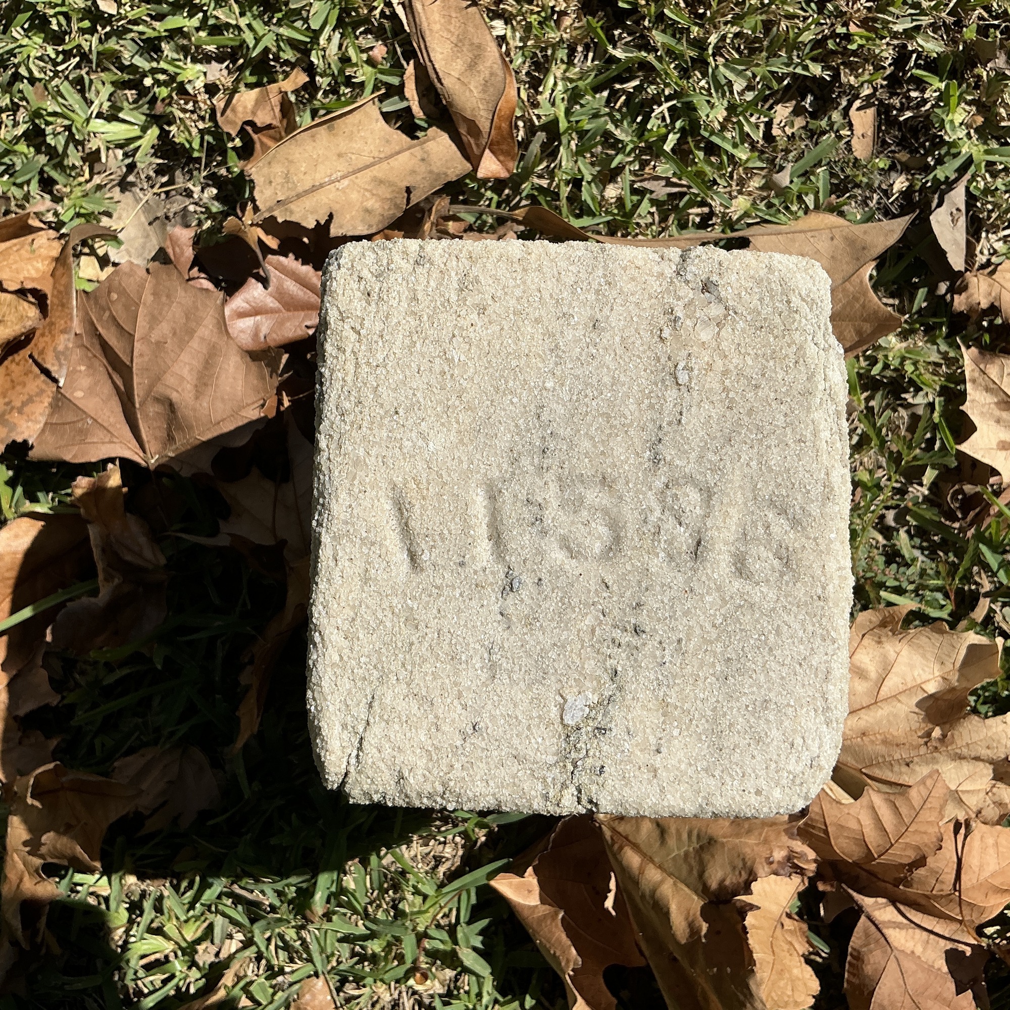 Top of flat marble marker