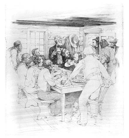 Interior view of the Kennedy Farm House.