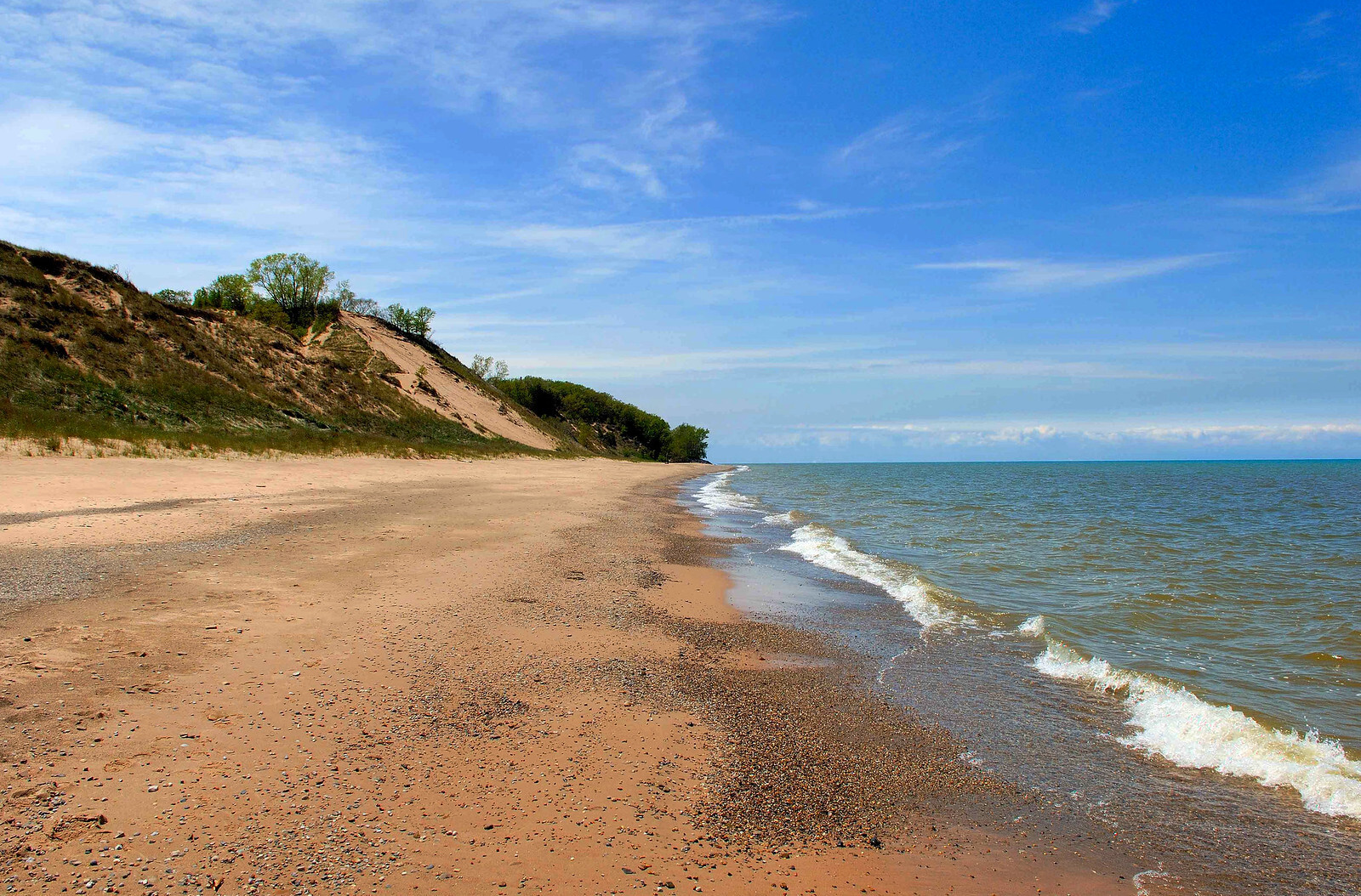 Image of the beachfront at Indiana Dunes.