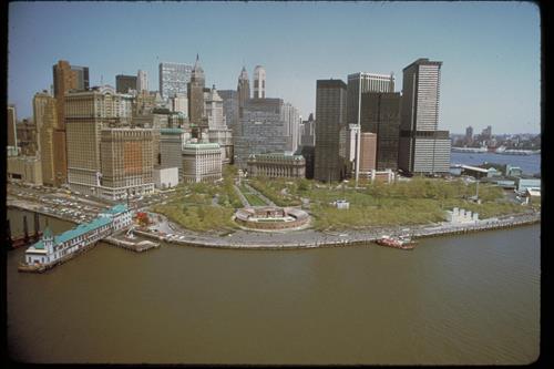 Aerial views of Castle Clinton National Monument, New York