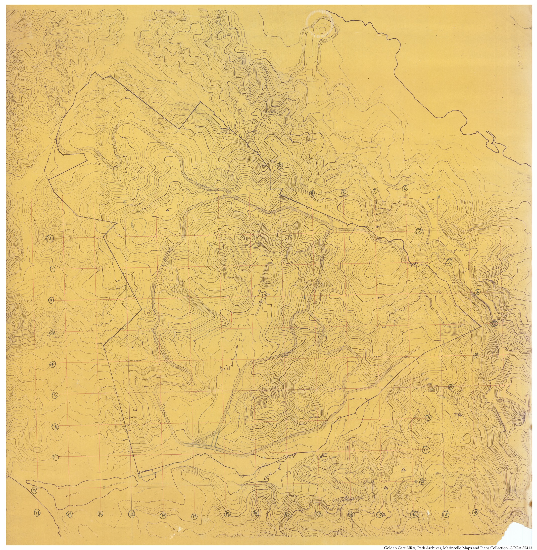 Marincello Boundary and Terrain Map 