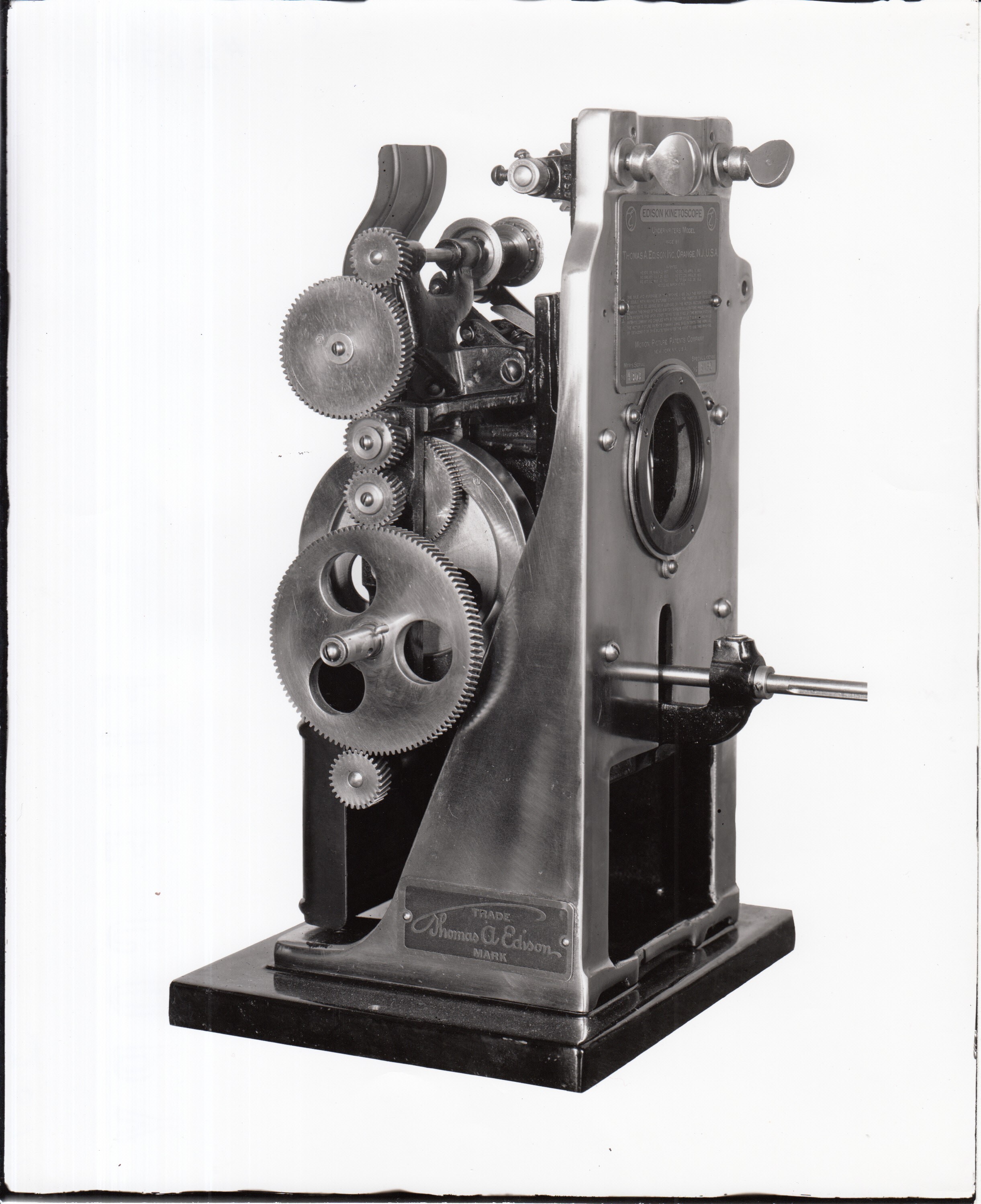 Edison projecting kinetoscope, drive side.