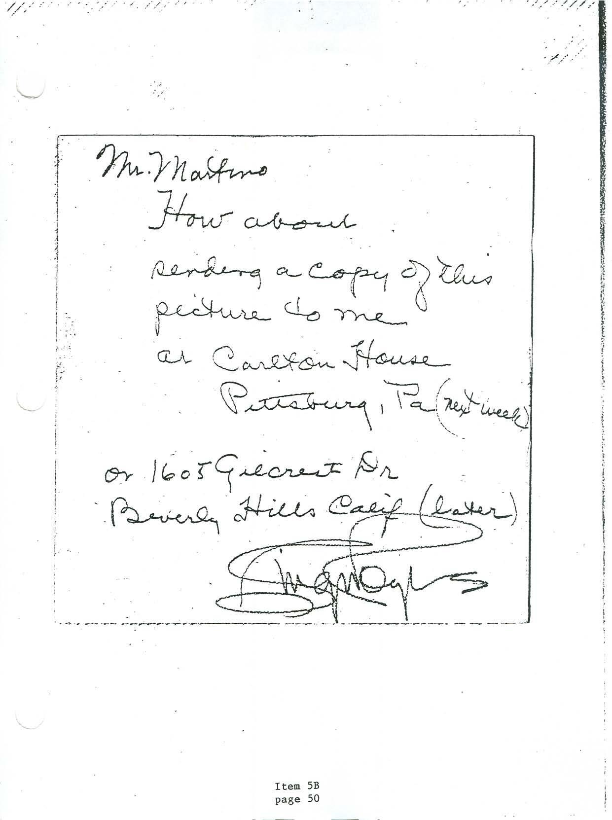 Ginger Rogers photograph.