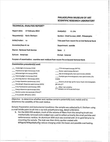 2nd Bank Museum Collections Recovery -- Conservators' assessments