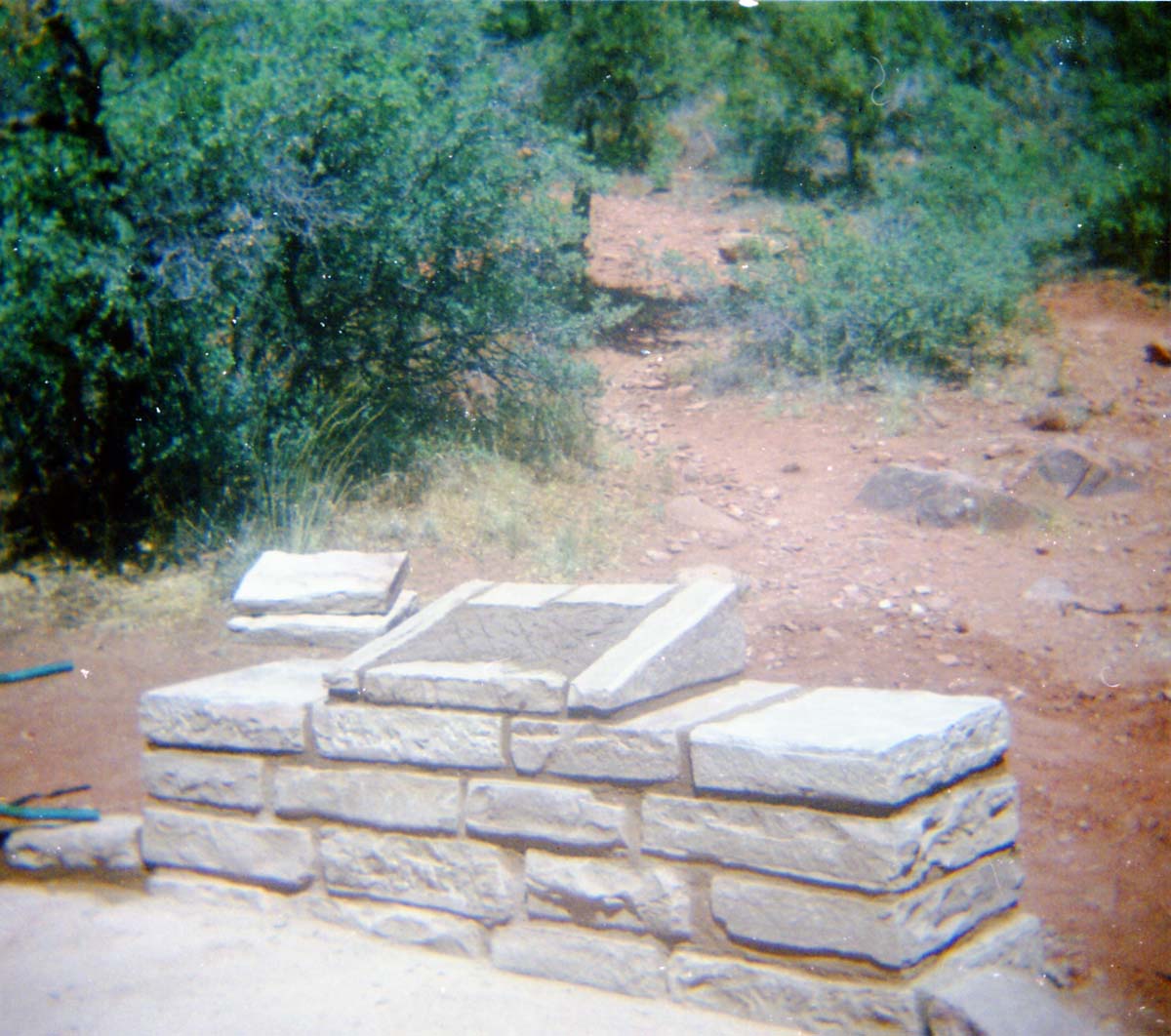Color photos of trailside exhibits.