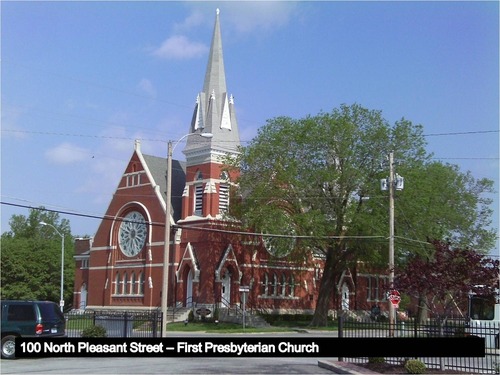 Image of the Gothic Revival-style First Presbyterian Church.