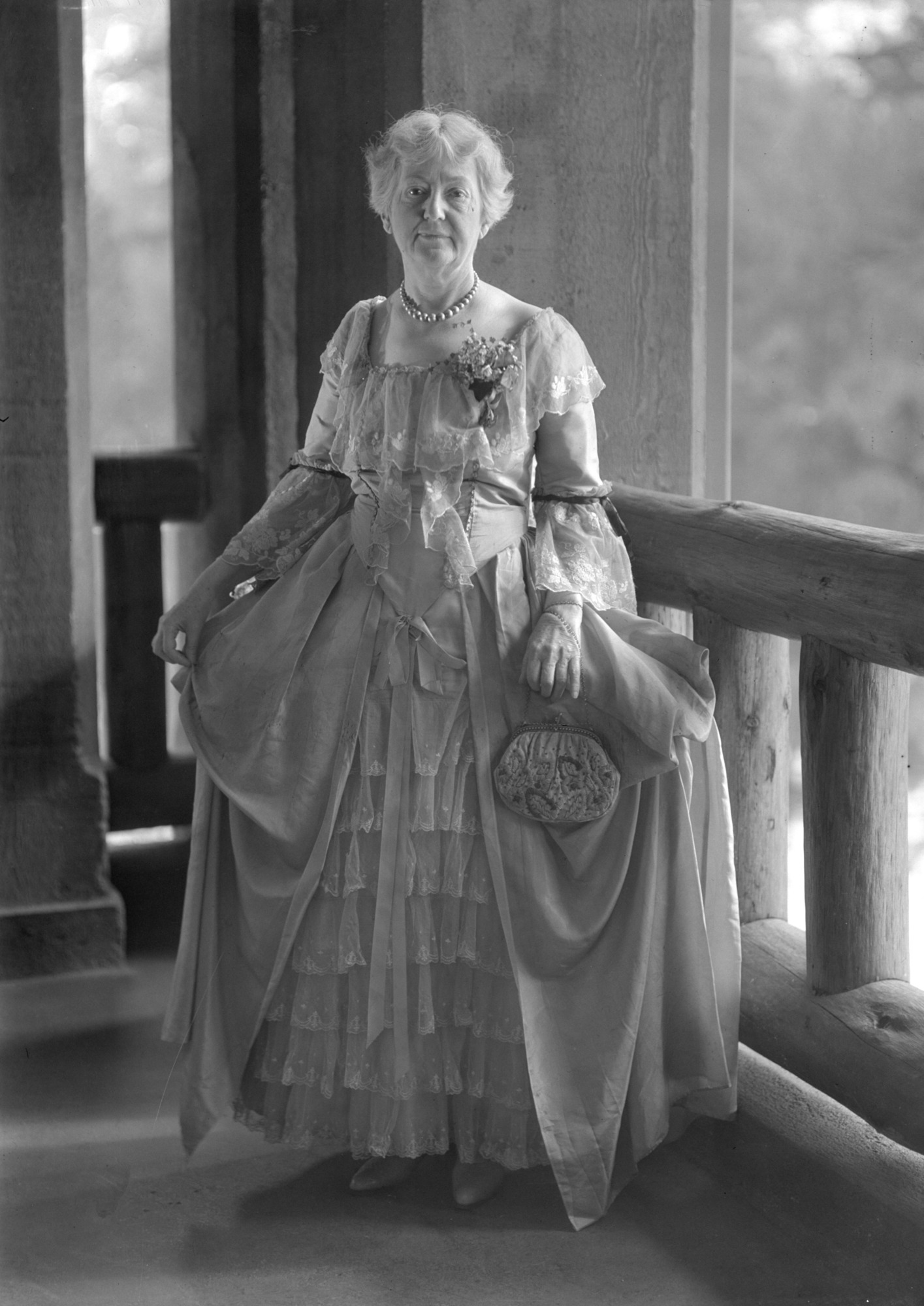 Participant in the Christmas party at the Ahwahnee. Identified as Mrs. Swain in Mintzer collection of photographs (Curry Archives). Copy Neg: L. Radanovich, 8/94