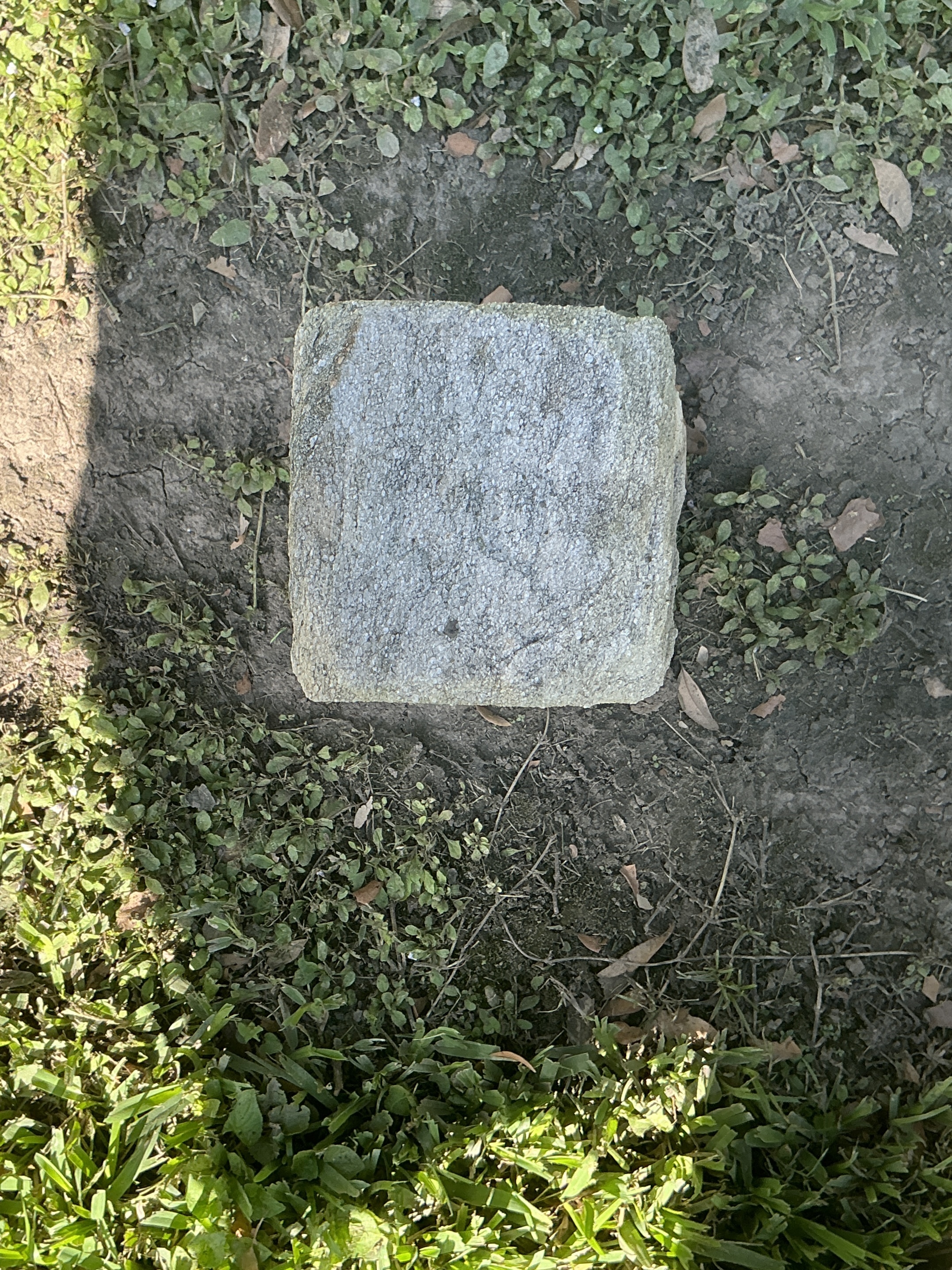 Top of flat marble marker