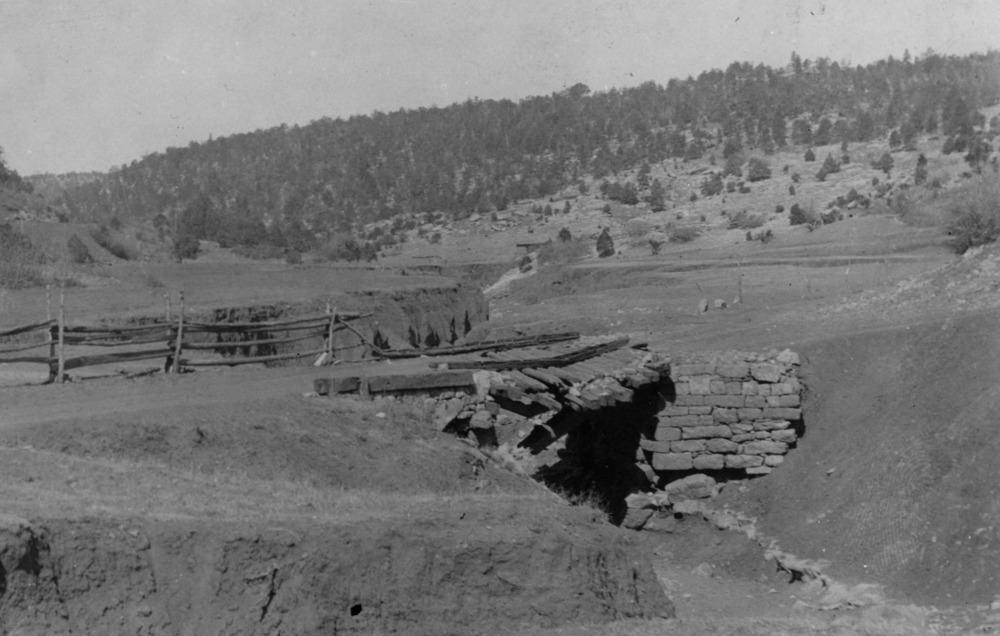 Remains of an old bridge