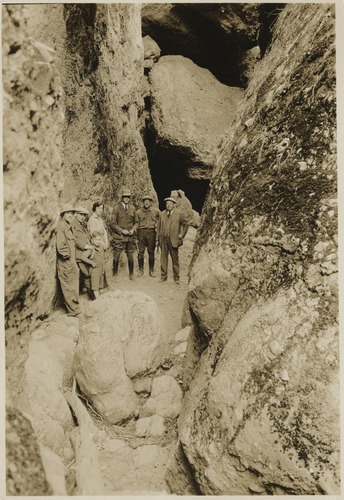 At Bear Gulch Caves During Superintendent's Trip 1927