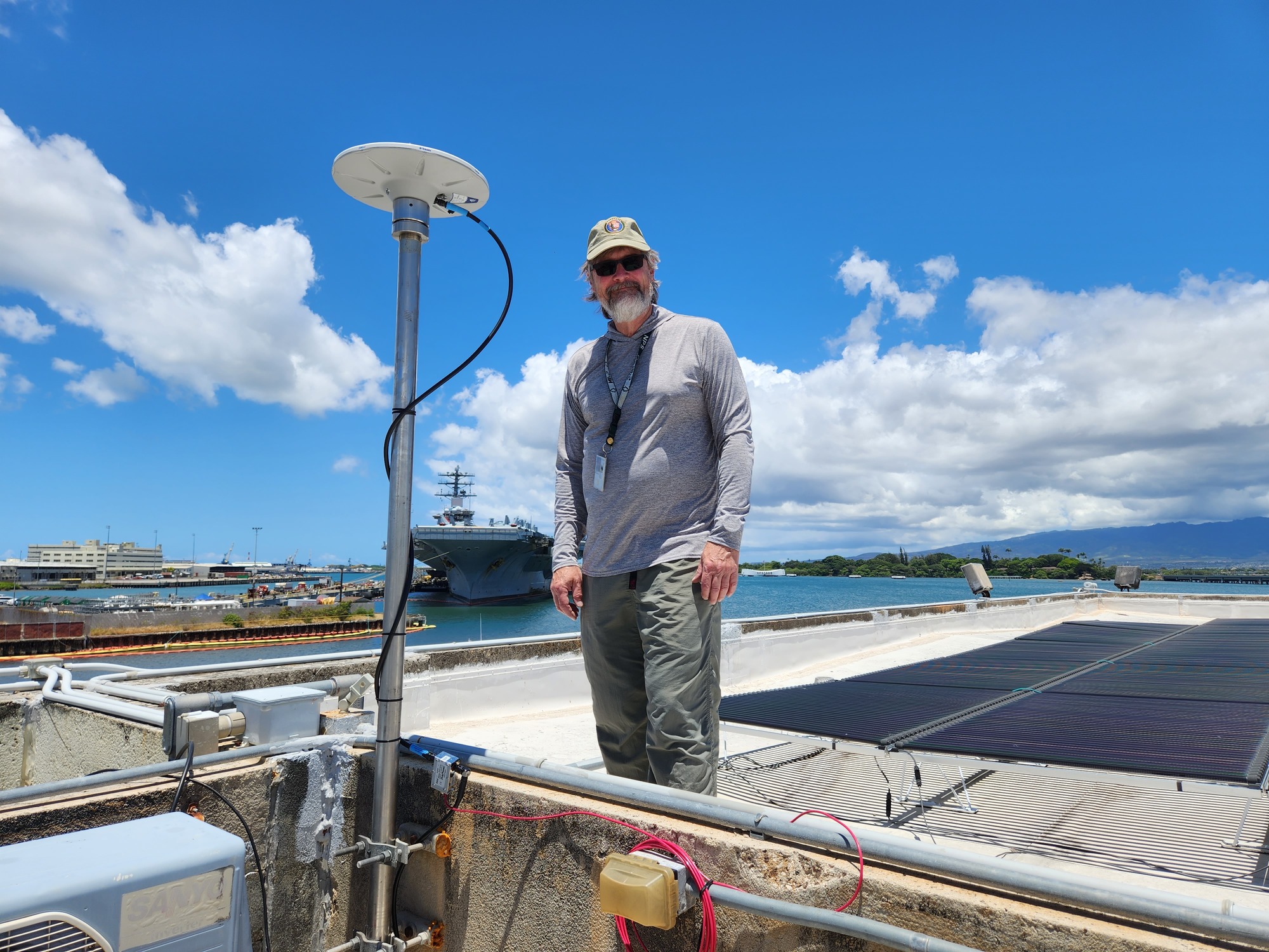 Existing NTRIP base station antenna mount at VALR.