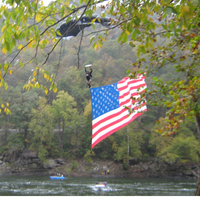 base jumper with American Flag