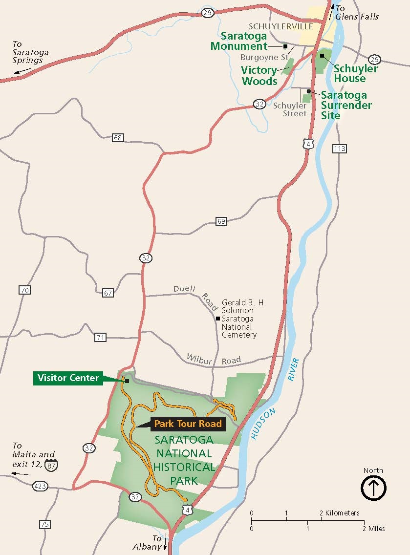 Saratoga National Historical Area Map