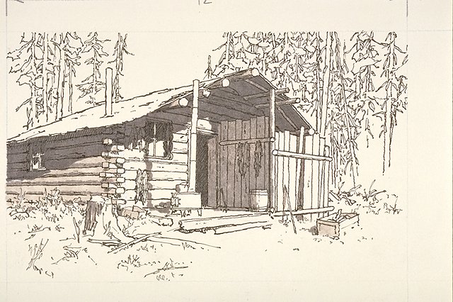 a trapper's cabin