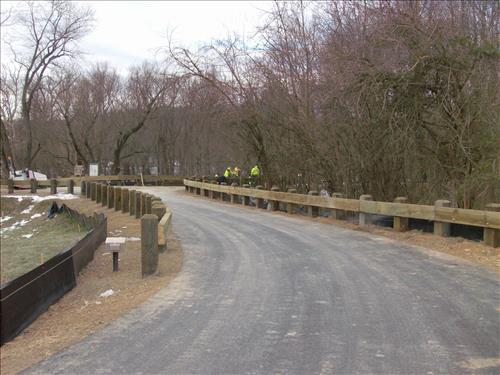 Timber Guardrail Installation at Brunswick Boatramp in January 2010