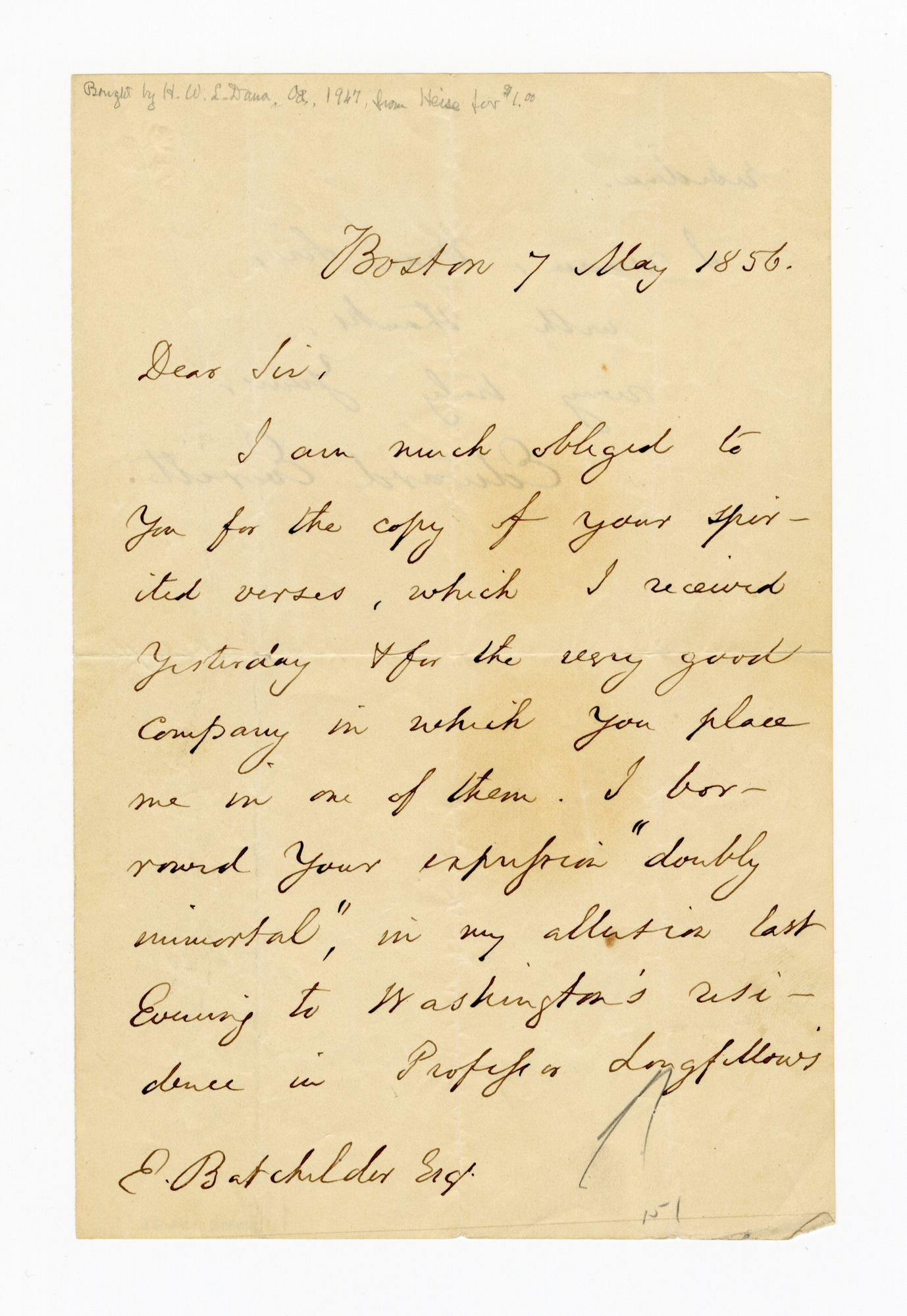 Manuscript letter