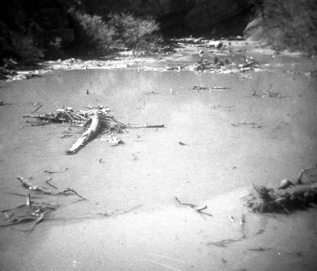 BW photos of rock slides in Kolob Canyons - 110mm.