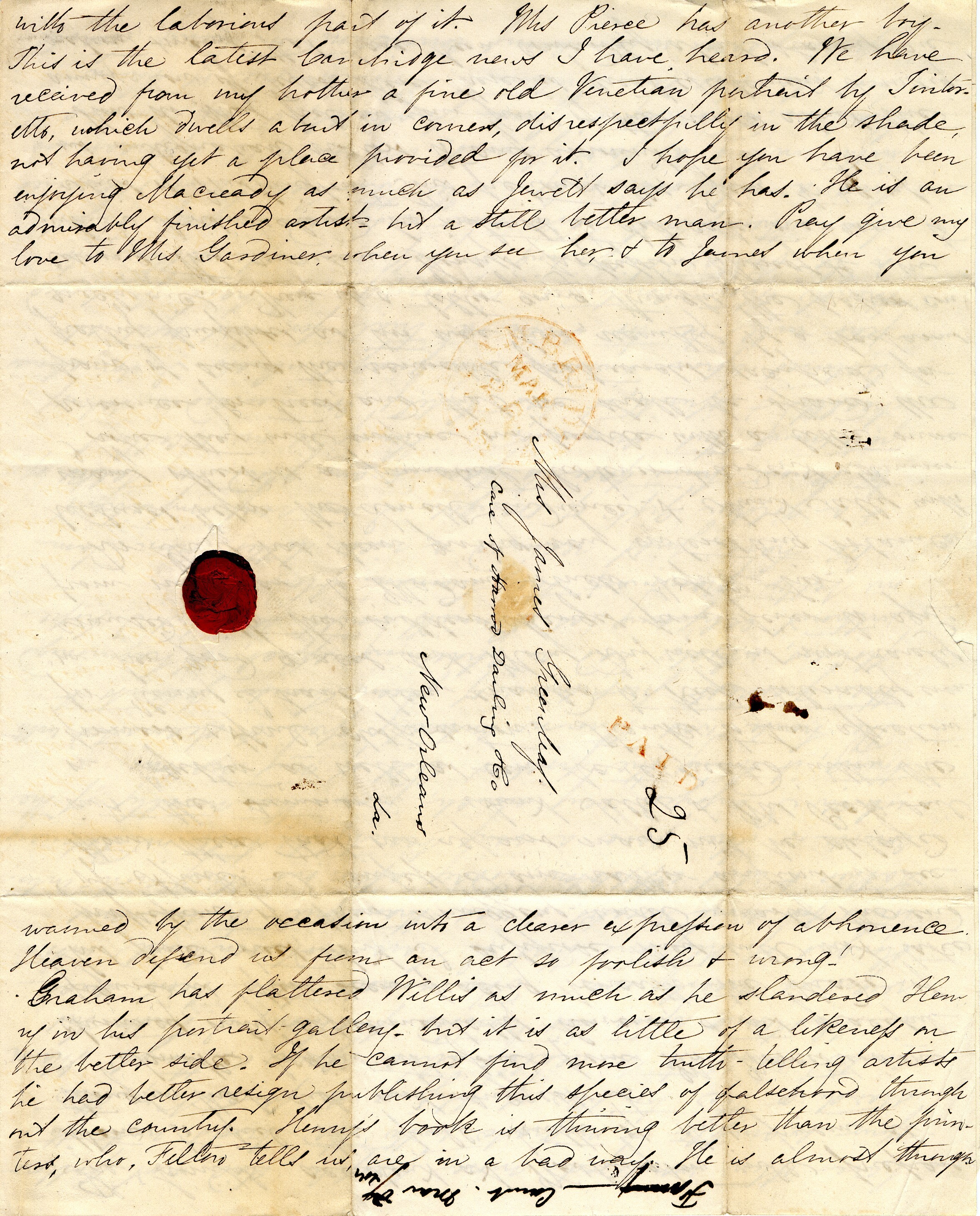 Manuscript letter