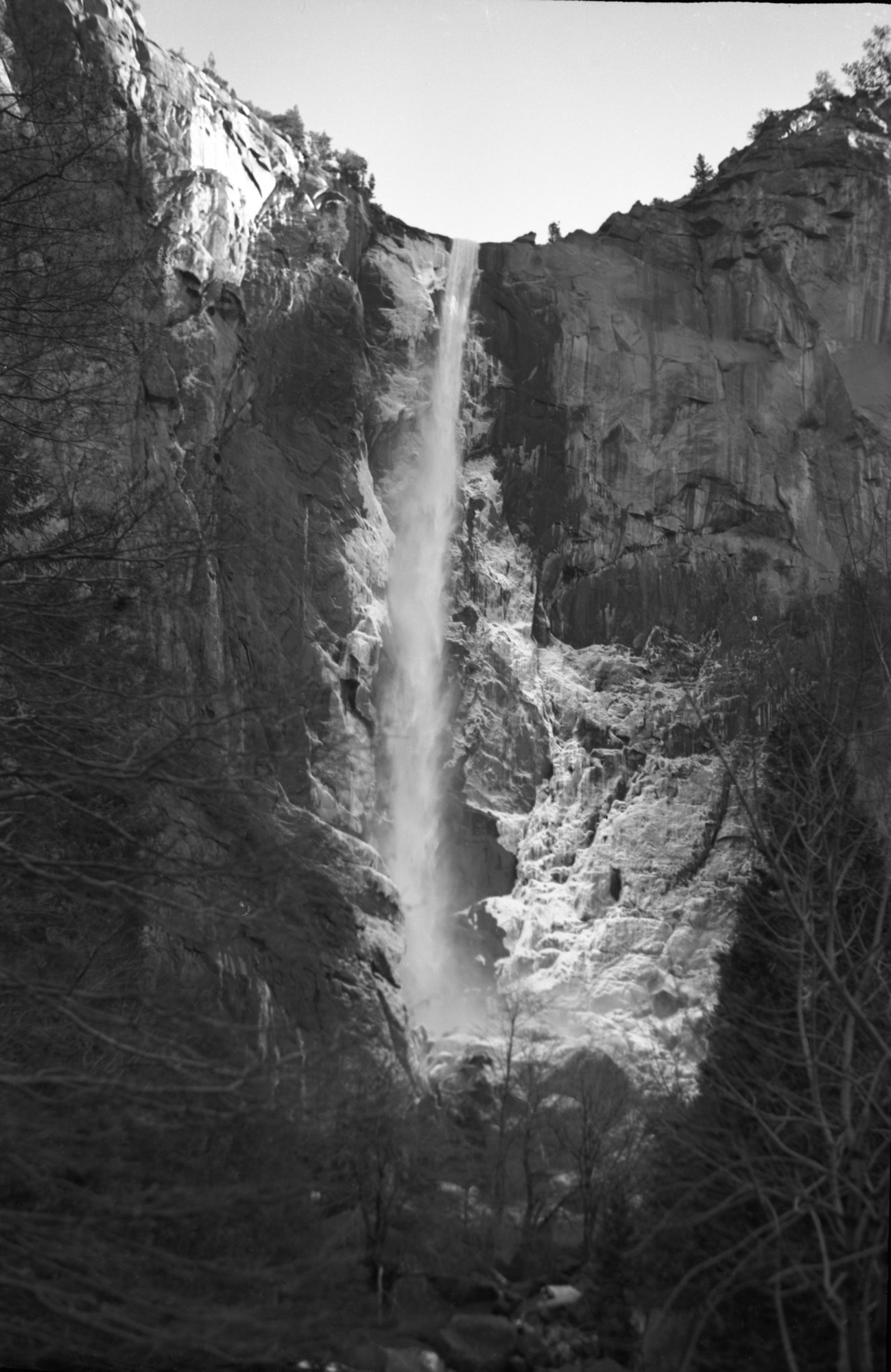 Bridalveil Fall in winter.