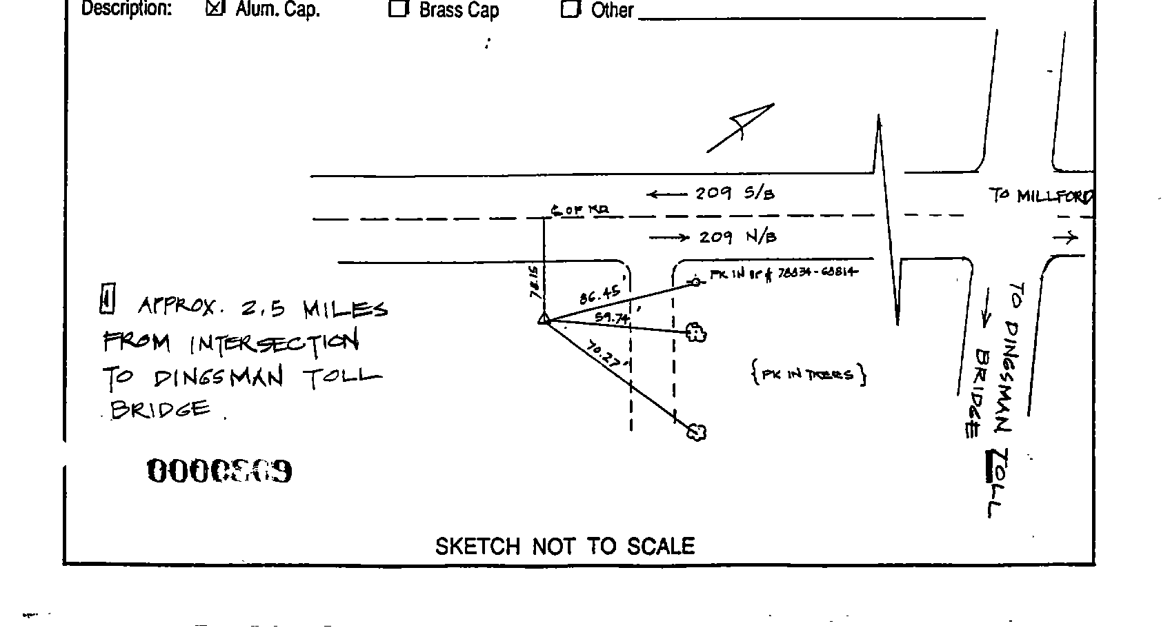 00000809 Survey Monumentation Sketch