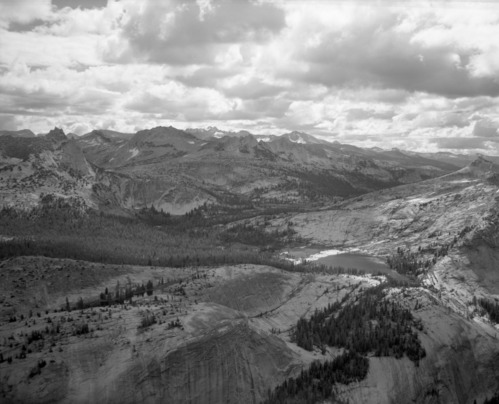 Cathedral Lake. Aerial photograph of flight over park.