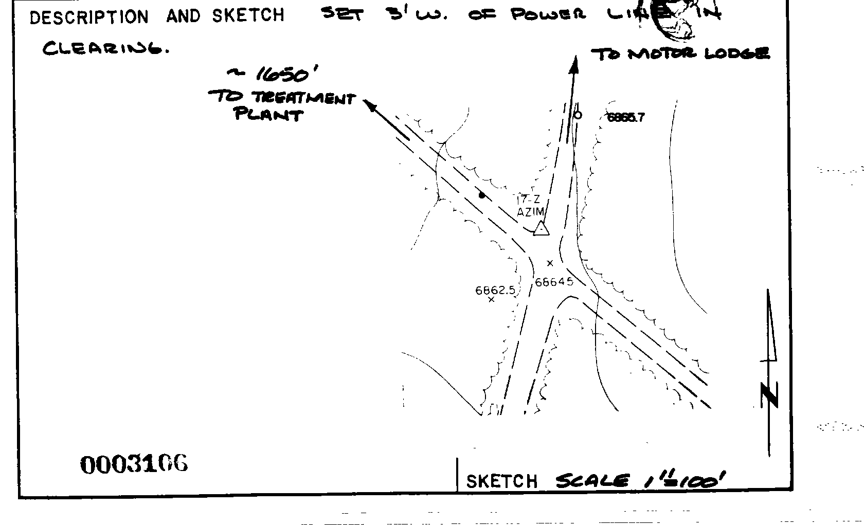 00003106 Survey Monumentation Sketch