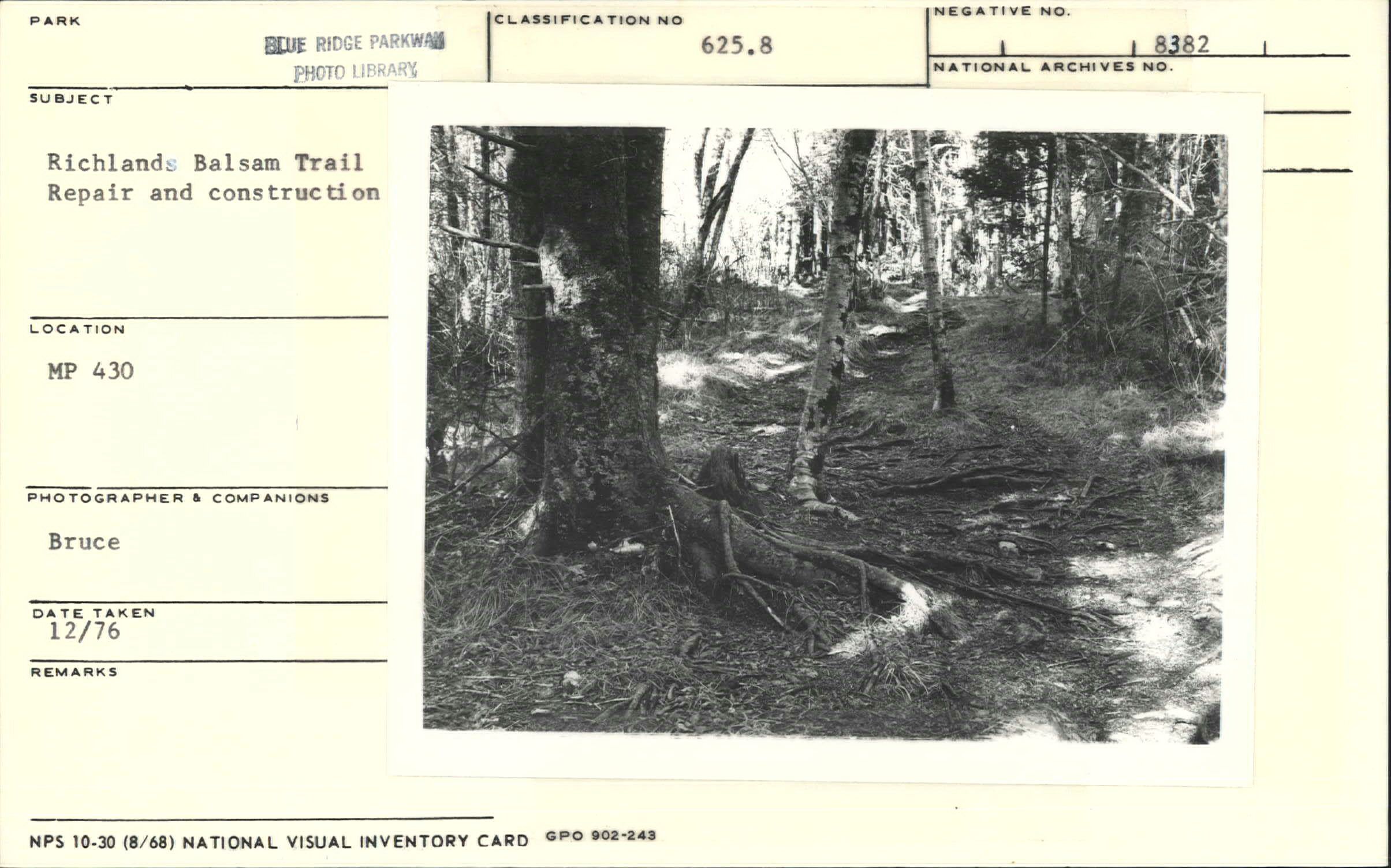 Richland Balsam Trail repair and construction