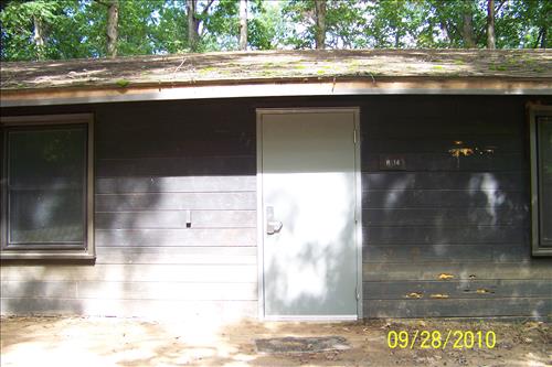 Replace windows and doors to improve energy efficiency at cabin camp 5 in Prince William Forest Park in September 2010 ARRA update