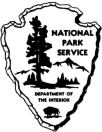 Park Service Arrowhead, black outline on white